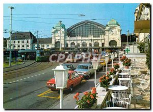 Postcard Modern Switzerland Basel Centralbahnplatz put Bahle