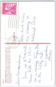 Vintage Upper Yosemite Fall Postcard Scenic Waterfall California