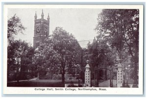 c1940's College Hall Smith College Northampton Massachusetts MA Postcard