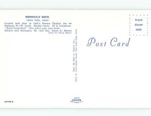 Unused Pre-1980 OLD CARS & BONNEVILLE MOTEL Idaho Falls Idaho ID s5656-12