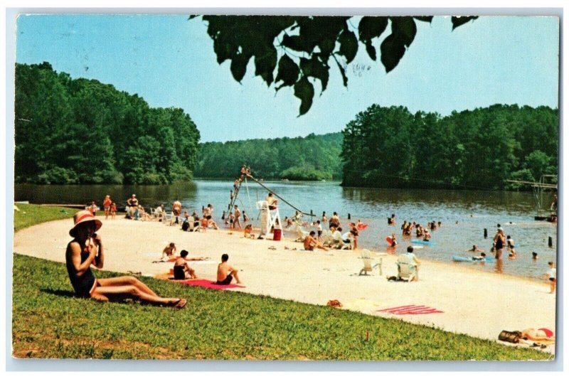 1977 Georgia State Parks Lake Hard Labor Creek Rutledge Georgia Vintage Postcard
