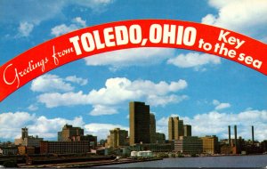 Ohio Toldo Greetings With View Of Downtown