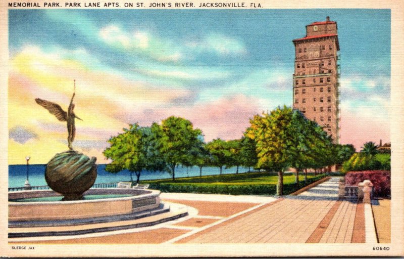 Florida Jacksonville Memorial Park and Park Lane Apartments On St John's...