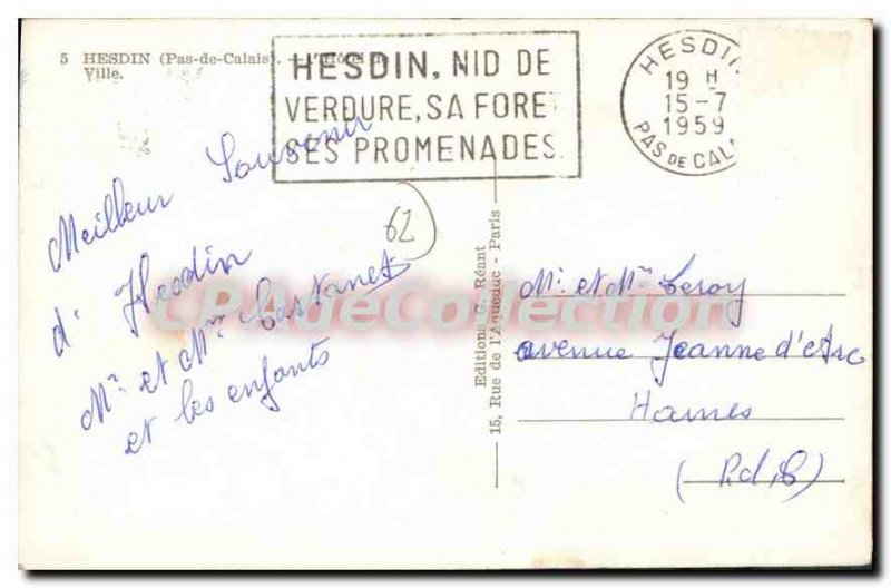 Postcard Old City Hesdin