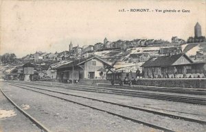 Romont Switzerland Train Station Vintage Postcard AA11945