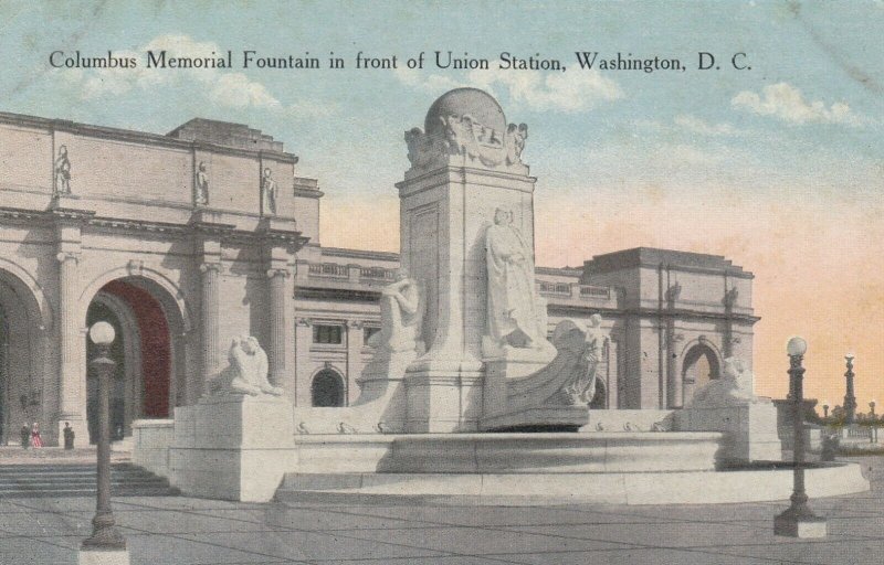 WASHINGTON D.C. , 1900-10s ; Columbus Water Fountain , Union Station