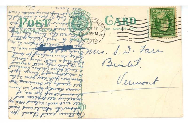 NY - Schenectady. Railroad Station Interior  (creases)