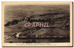 Old Postcard Vezelay Panorama Of St Pere View from the castle walk to Vezelay