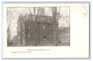 c1905 High Schol Building Campus Fonda New York NY Unposted Antique Postcard