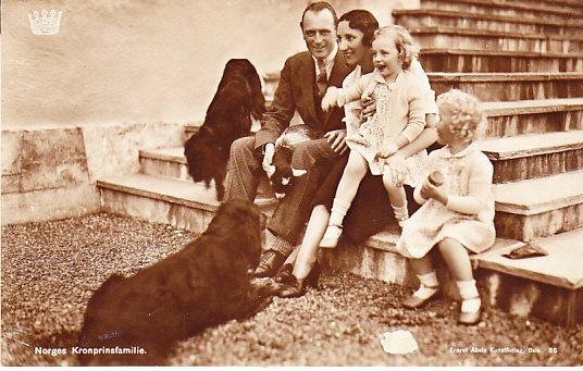 King of Norway and Family RP 1934