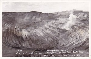 Copper Pit Ruth Nevada Real Photo