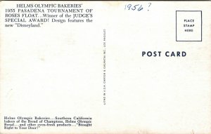 PC Helms Olympic Bakeries 1955 Disneyland Pasadena Rose Parade Float~133709