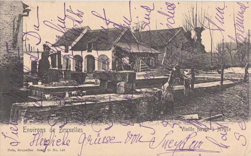 Belgium old farm near Brussels early postcard