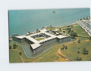 Postcard Aerial view of Castillo De San Marcos National Monument Florida USA