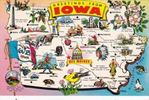 Greetings From Iowa With Map