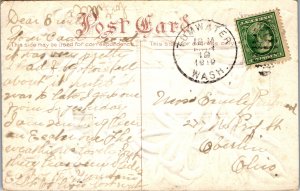 Easter Greetings, Embossed Lilies & Cross