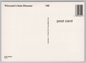 Animal~Wisconsaurus Drawing~State Dinosaur~Continental Postcard