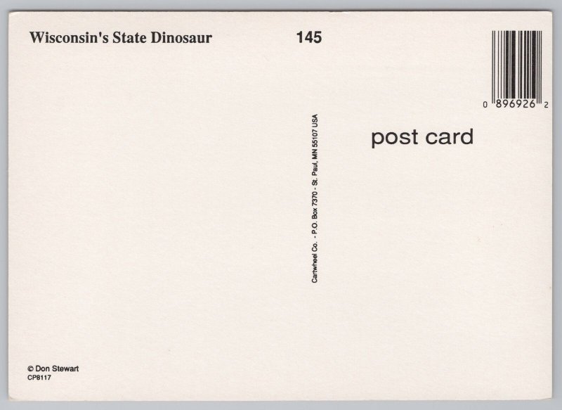 Animal~Wisconsaurus Drawing~State Dinosaur~Continental Postcard