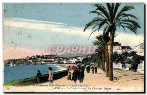 Old Postcard Cannes Promenade de la Croisette and the Mount Knight