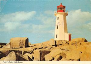 Peggys Point Lighthouse Peggys Cove Nova Scotia Canada pm 1977 Postcard
