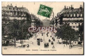 Old Postcard Paris Avenue I & # 39Opera