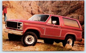 Car Advertising c1980s FORD BRONCO 4x 4 Postcard