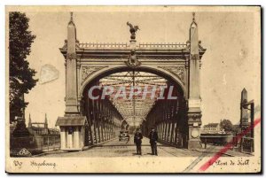 Postcard Old Strasbourg Kehl Bridge