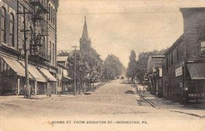 Rochester Pennsylvania Adams Street Scene Historic Bldgs Antique Postcard K51702