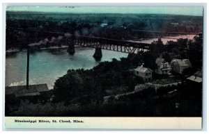 c1910 Mississippi River Bridge Lake St. Cloud Minnesota Vintage Antique Postcard