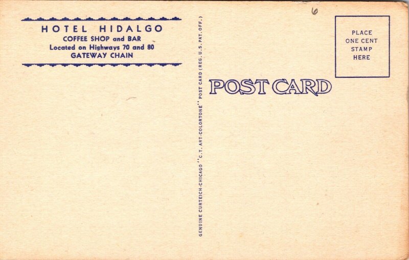 Linen Postcard Hotel Hidalgo in Lordsburg, New Mexico
