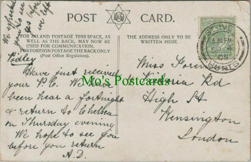 Genealogy Postcard - House History - 4 Victoria Road, Kensington, London RF8020