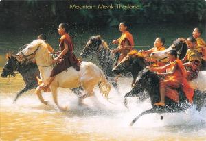 BR99189 mountain monk thailand horse riding