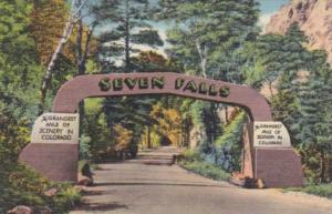 Colorado Colorado Springs Gateway At Entrance Of South Cheyenne Canon Curteich