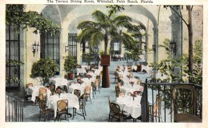Vintage Postcard Terrace Dining Room Whitehall Palm Beach Florida FL E. C. Kropp