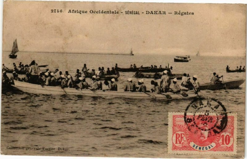 CPA AK Senegal Fortier 2146. Afrique Occidentale-Sénégal-Dakar-Régates (235227)