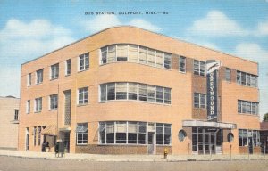 GREYHOUND BUS STATION GULFPORT MISSISSIPPI MAILBOX POSTCARD (c. 1940s)