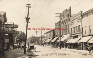 OH, East Palestine, Ohio, RPPC, Market Street, Business Section, Photo