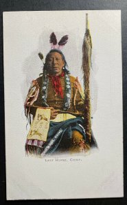 Mint USA Picture Postcard  Native American Indian Last Horse Chief