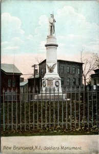 Postcard NJ New Brunswick Soldiers & Sailors Civil War Monument ~1910 M34