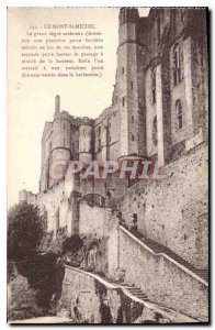 Old Postcard Mont St Michel Other large degree outside the first time a forti...