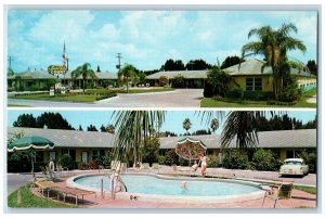 Linda Vista Court Motel And Pool Car St. Augustine FL, Dual View Postcard