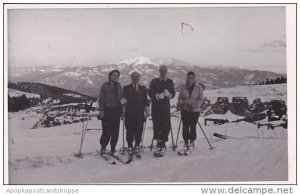 Skiers Posing In Lecthal Austria 1951 Real Photo