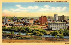 Ohio Youngstown Skyline and Business District Curteich