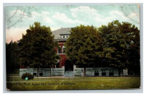 Vintage 1910's Postcard Tappan Hall University of Michigan Campus Ann Arbor MI