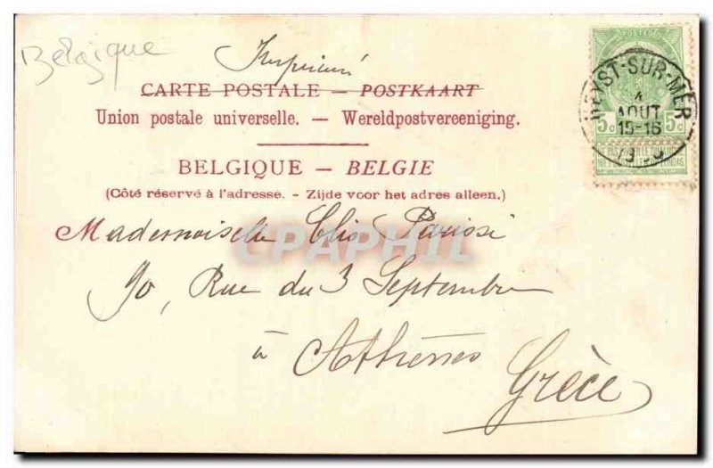 Old Postcard Belgium Heyst The boat excursion The Saan Francisco