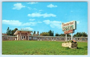 AULAC, New Brunswick, Canada ~ Roadside SLUMBERLAND MOTEL  c1960s  Postcard 
