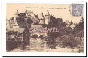 verteuil Old Postcard The castle took the fairground