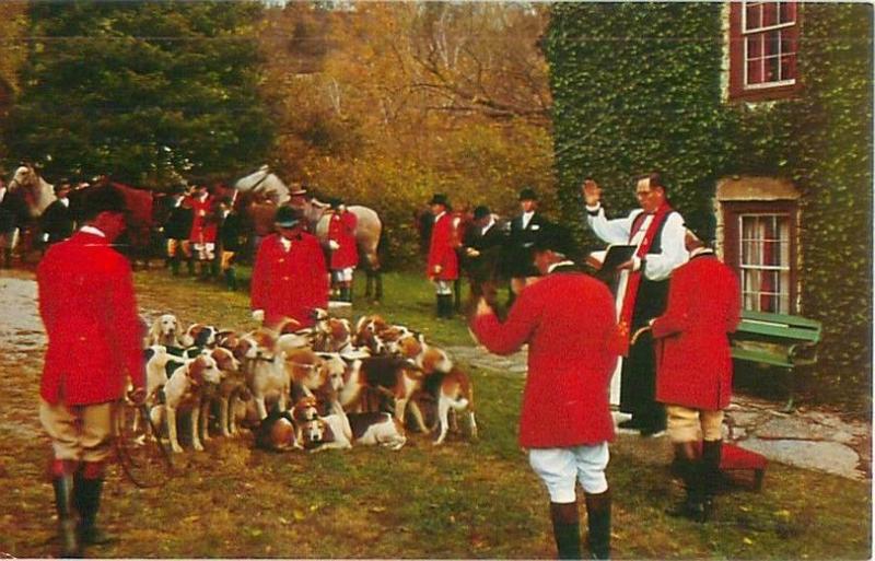 Lexington, KY Iroquois Hunt Club, Grimes Mill Blessing of the Hounds Postcard