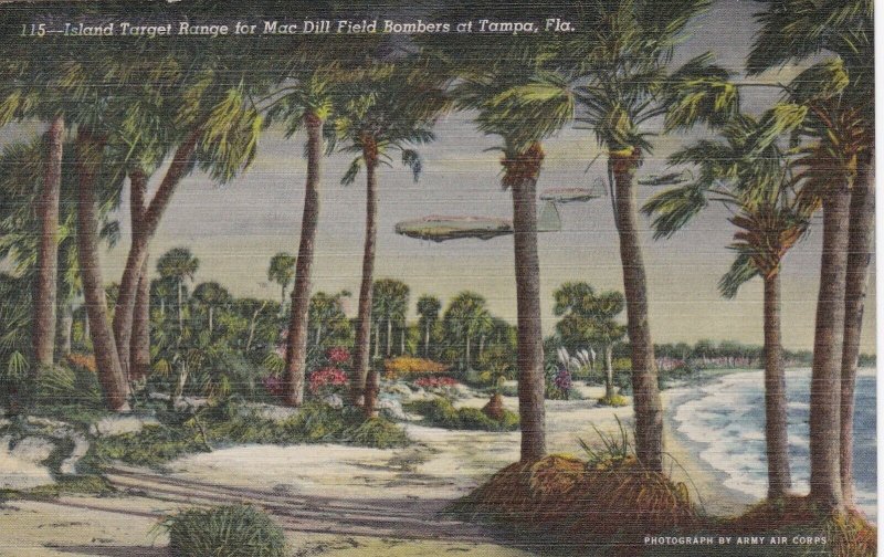 Florida Tampa Island Target Range For Mac Dill Field Bombers Curteich sk6076