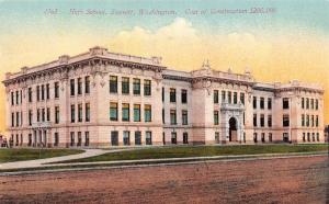 EVERETT, WA  Washington  HIGH SCHOOL Construction Cost $200,000 c1910's Postcard